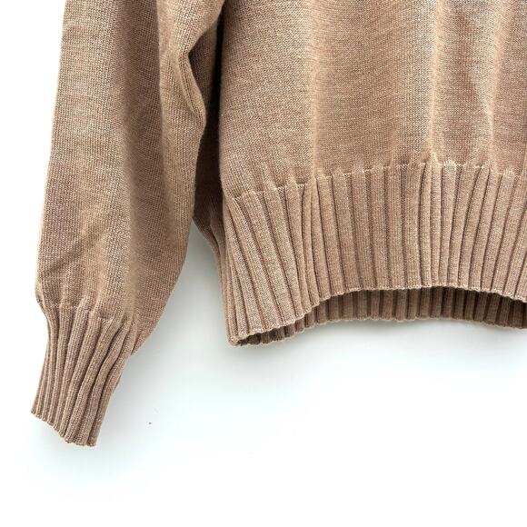 Her The Label Stockholm Sweater Turtleneck Long Sleeve Brûlée Tan Camel Wool - Picture 7 of 9